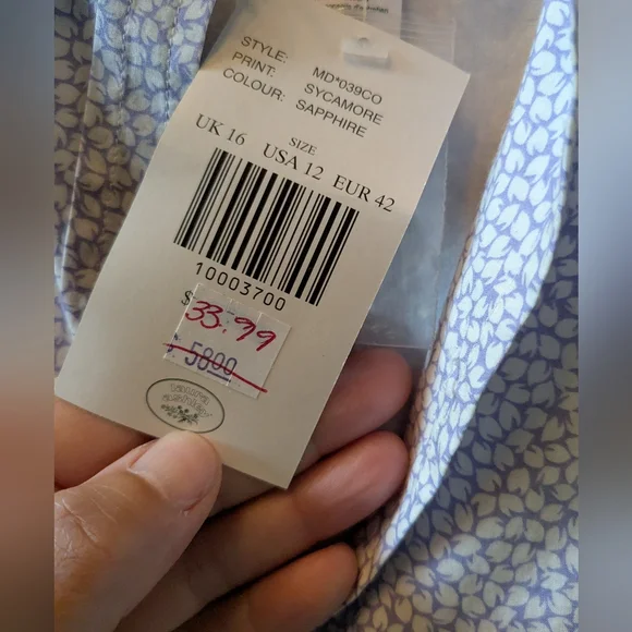 Laura Ashley Vintage Deadstock 80s/90s Cotton Floral Dress Made In Hong Kong - Picture 7 of 7